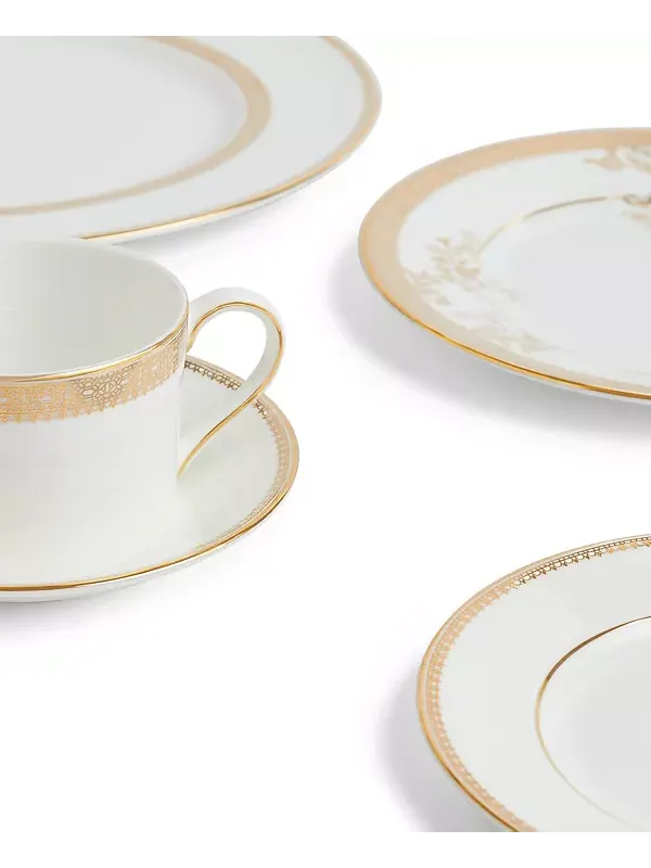 Набор столовых приборов, кружевной, золотой, 10 предметов Vera Wang Wedgwood — изображение 3 из 4, мульти