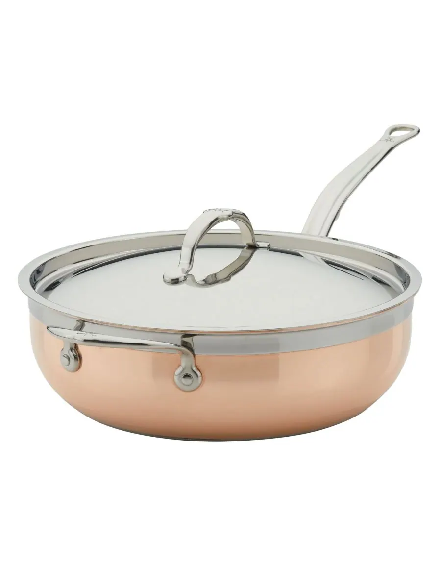 Hestan Медная кастрюля CopperBond объемом 5 кварт с крышкой и вспомогательной ручкой