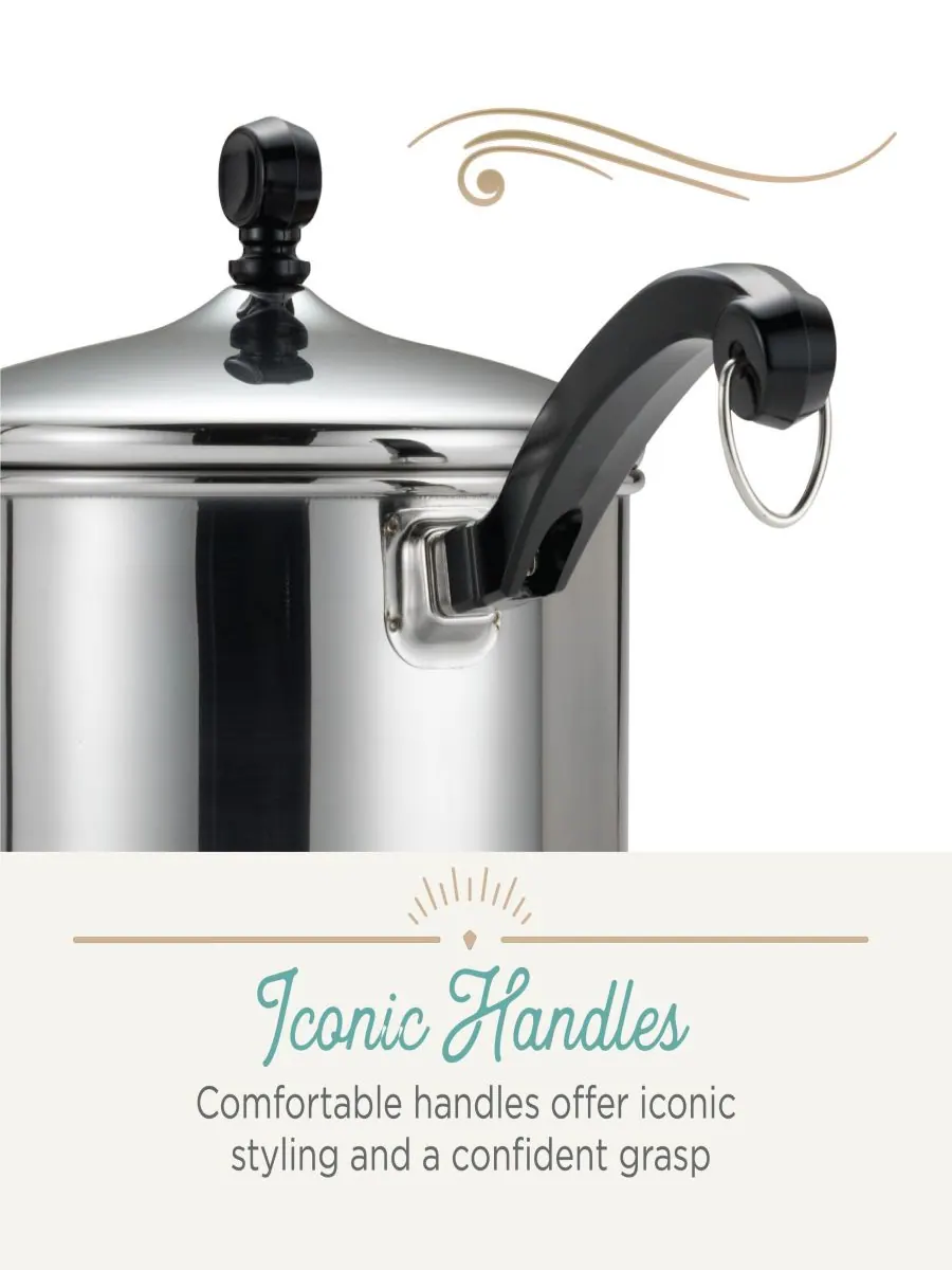Farberware Кастрюля и крышка из нержавеющей стали серии Classic, объемом 6 кварт (около 1,8 л) — изображение 8 из 10