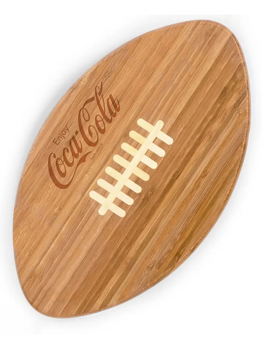 Разделочная доска для футбольных вечеринок Coca-Cola Touchdown Football, бренд Toscana — изображение 2 из 4, коричневый