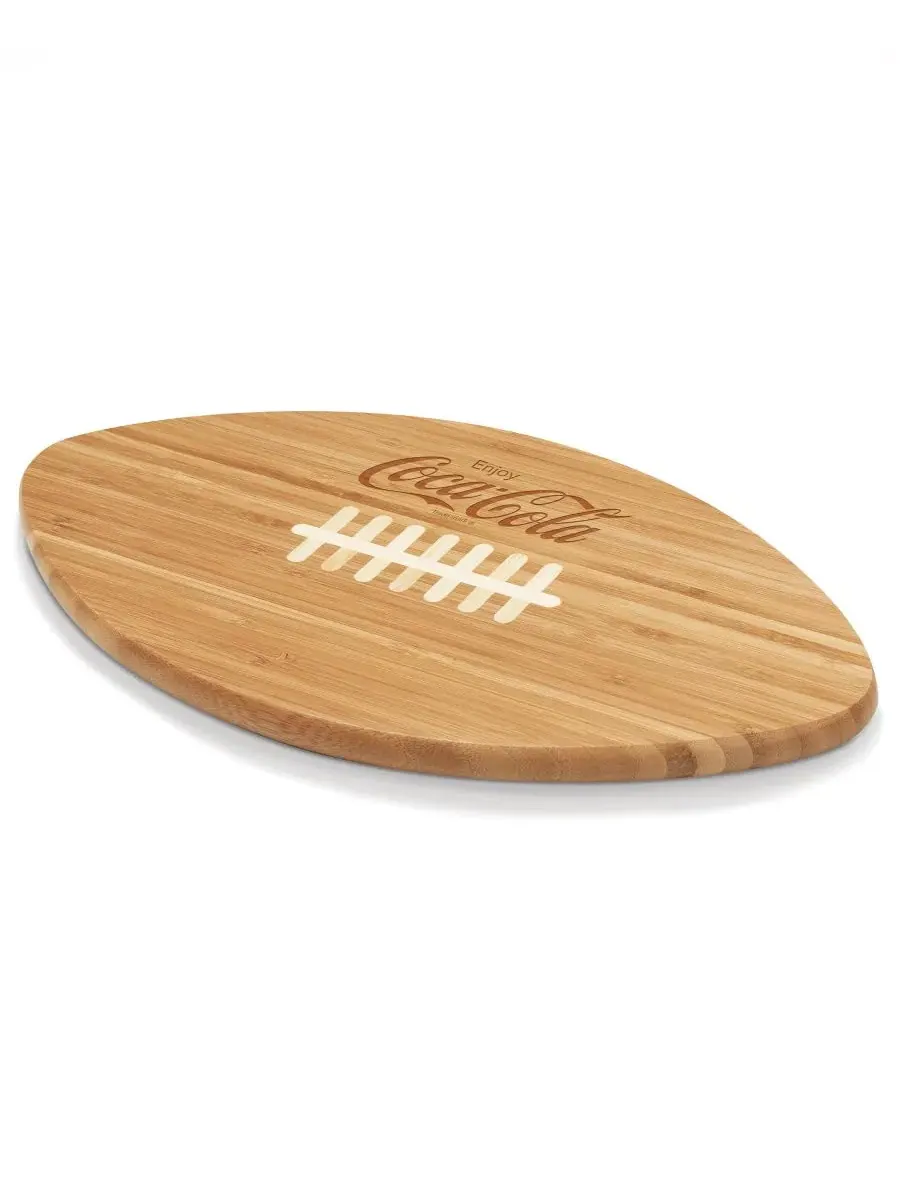 Разделочная доска для футбольных вечеринок Coca-Cola Touchdown Football, бренд Toscana — изображение 3 из 4, коричневый