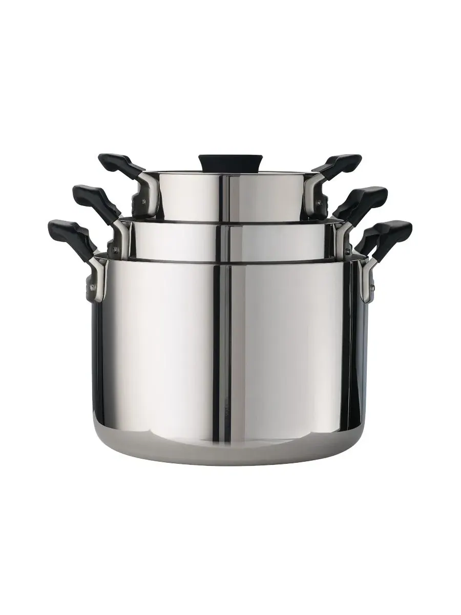 Набор посуды из 6 предметов из нержавеющей стали с трехслойным покрытием Tramontina, стальной — изображение 11 из 12
