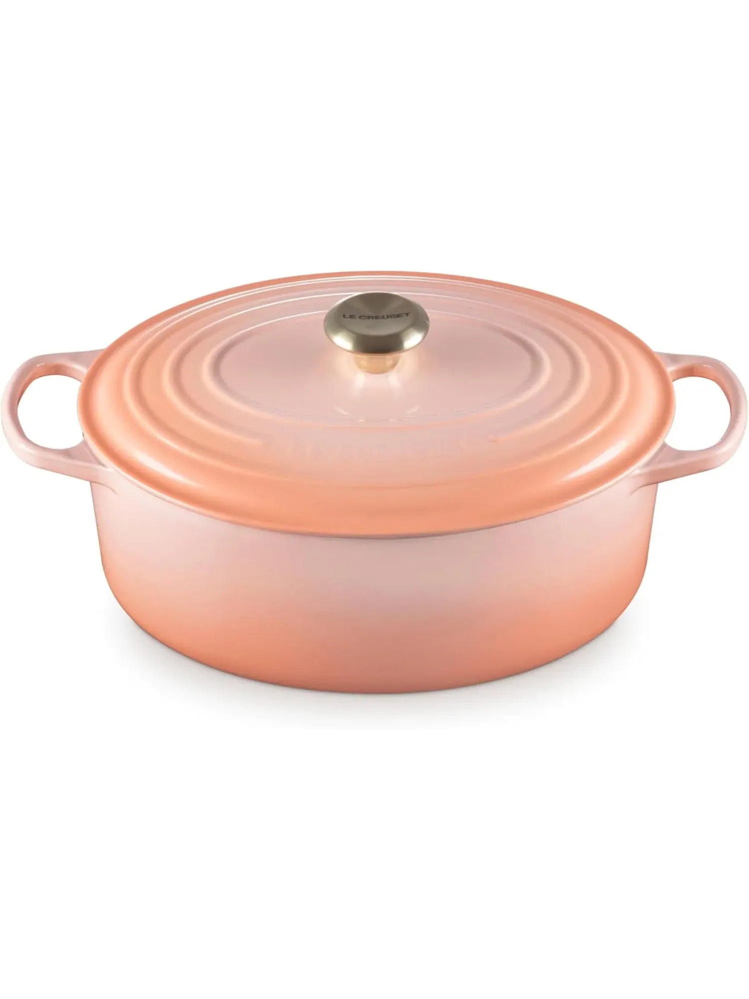 Кастрюля овальная Le Creuset Signature, 6,3 л, 31 см, персковый