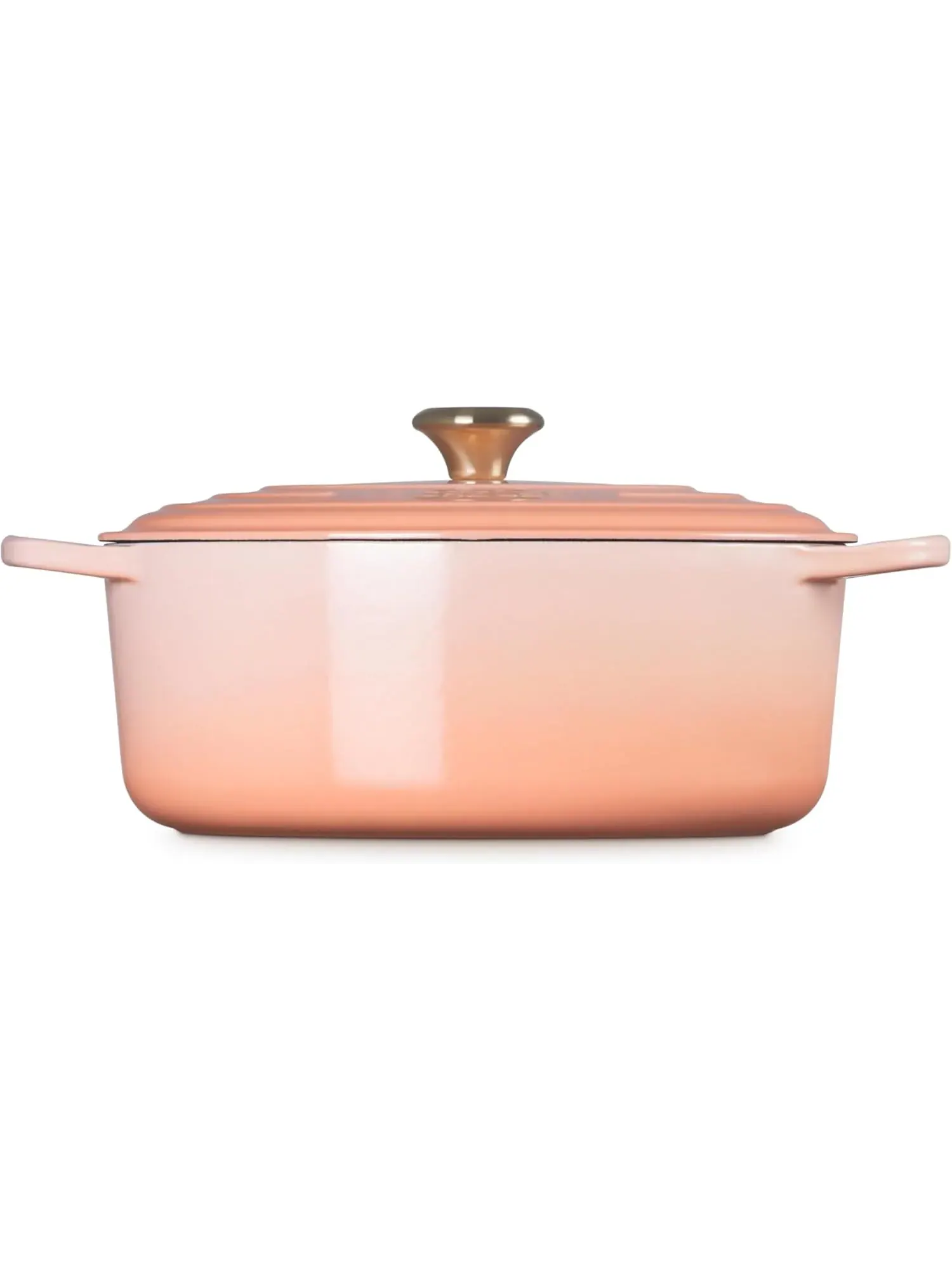 Кастрюля овальная Le Creuset Signature, 6,3 л, 31 см, персковый — изображение 4 из 7, розовый