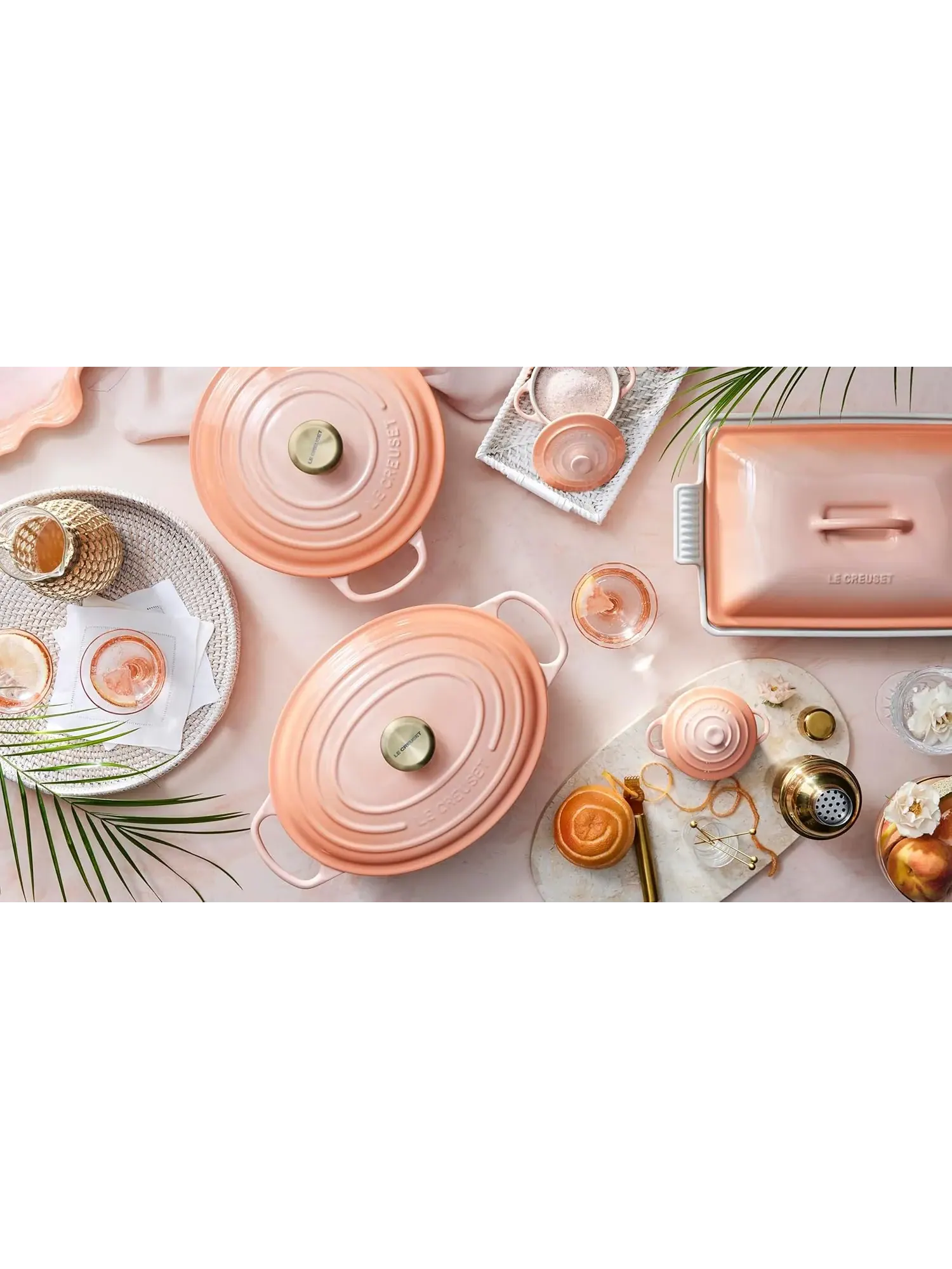 Кастрюля овальная Le Creuset Signature, 6,3 л, 31 см, персковый — изображение 5 из 7, розовый