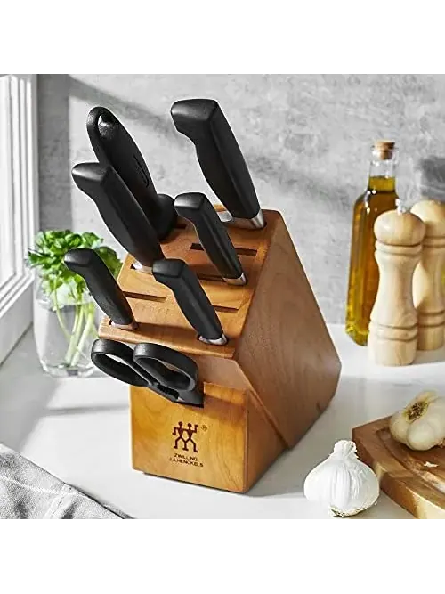 Набор кухонных ножей в блоке ZWILLING Four Star Anniversary, 8 предметов, светло дерево/береза — изображение 12 из 18