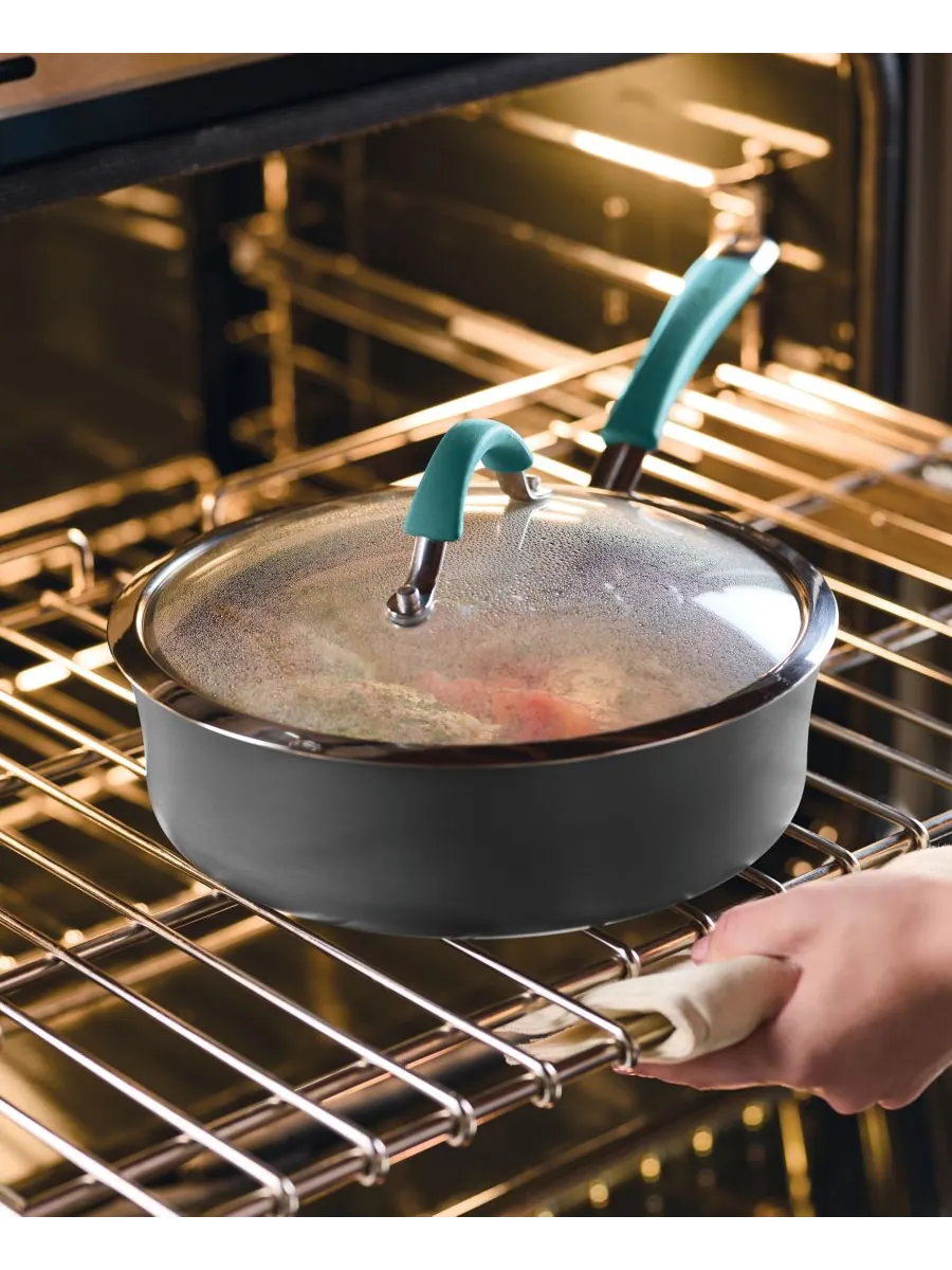 Набор посуды Cucina с антипригарным покрытием, 12 предметов Rachael Ray — изображение 2 из 9, синий