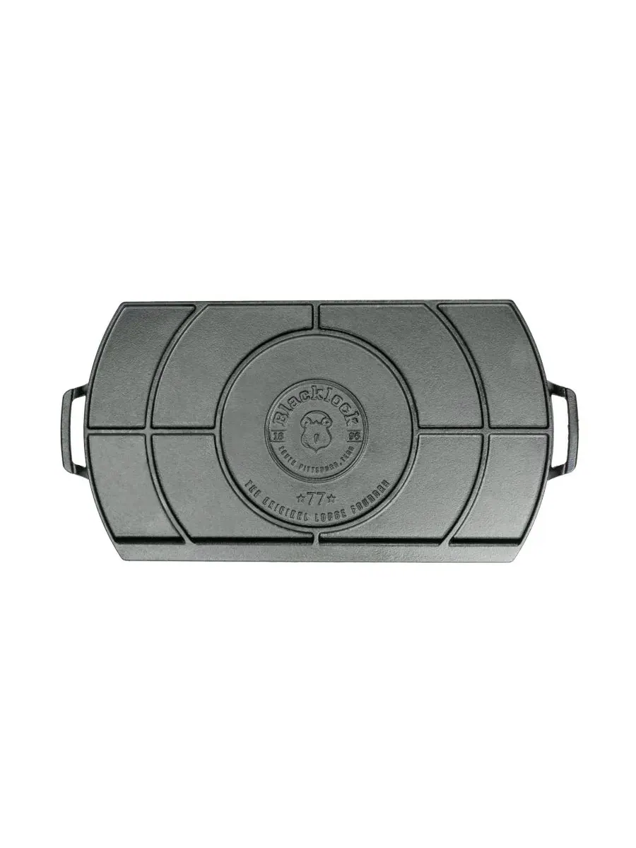 Посуда Blacklock Triple Seasoned 10” с двумя конфорками Lodge Cast Iron — изображение 2 из 4, черный