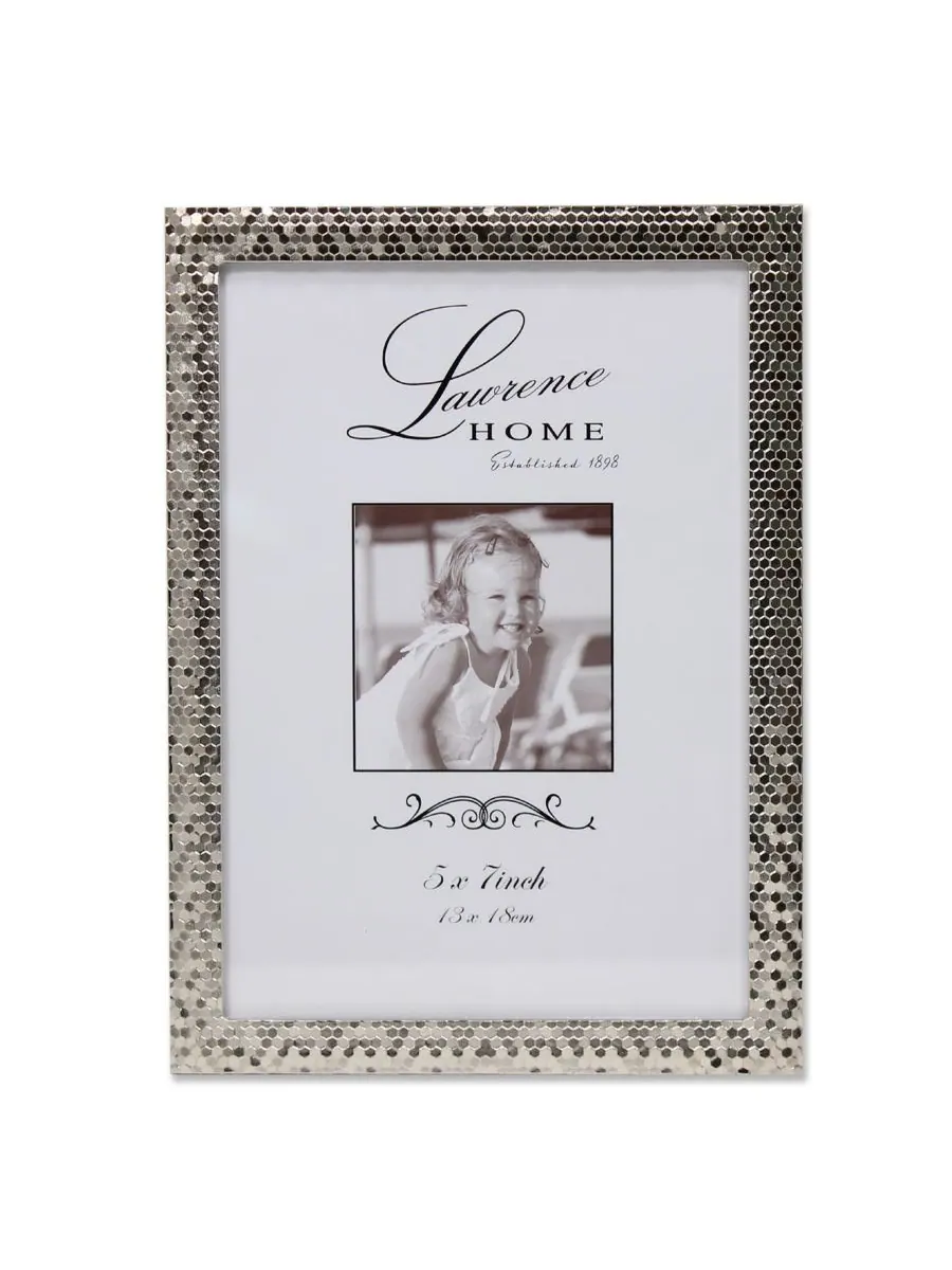 Lawrence Frames Металлическая фоторамка с серебристым блеском - 5 x 7 дюймов