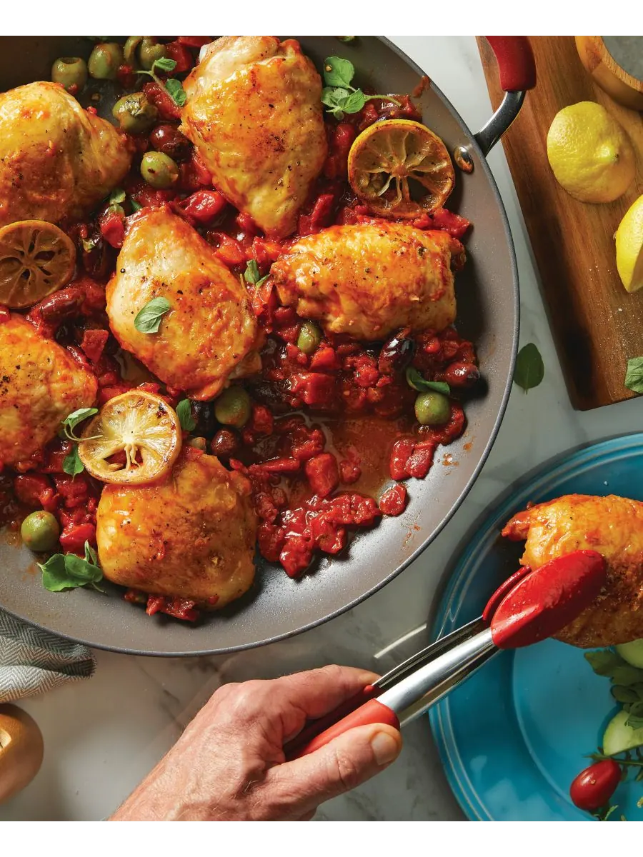 Антипригарная сковорода Cucina диаметром 14 дюймов Rachael Ray — изображение 4 из 8, красный