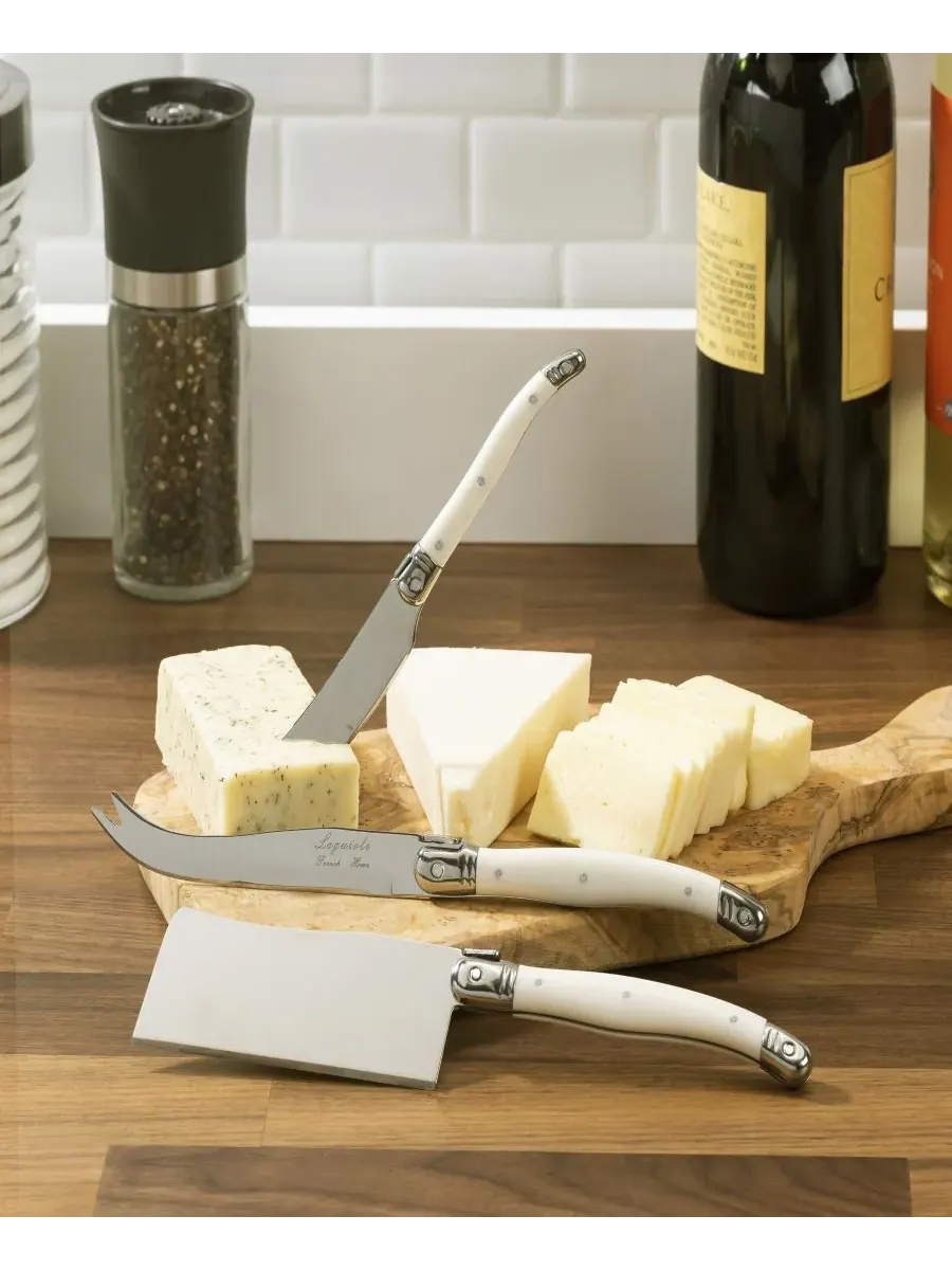 Набор из 3 ножей для сыра Laguiole French Home — изображение 3 из 4, белый