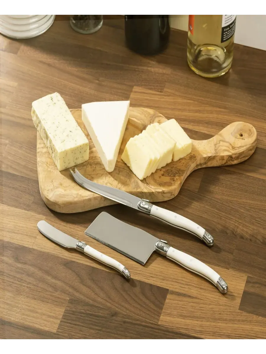 Набор из 3 ножей для сыра Laguiole French Home — изображение 4 из 4, белый
