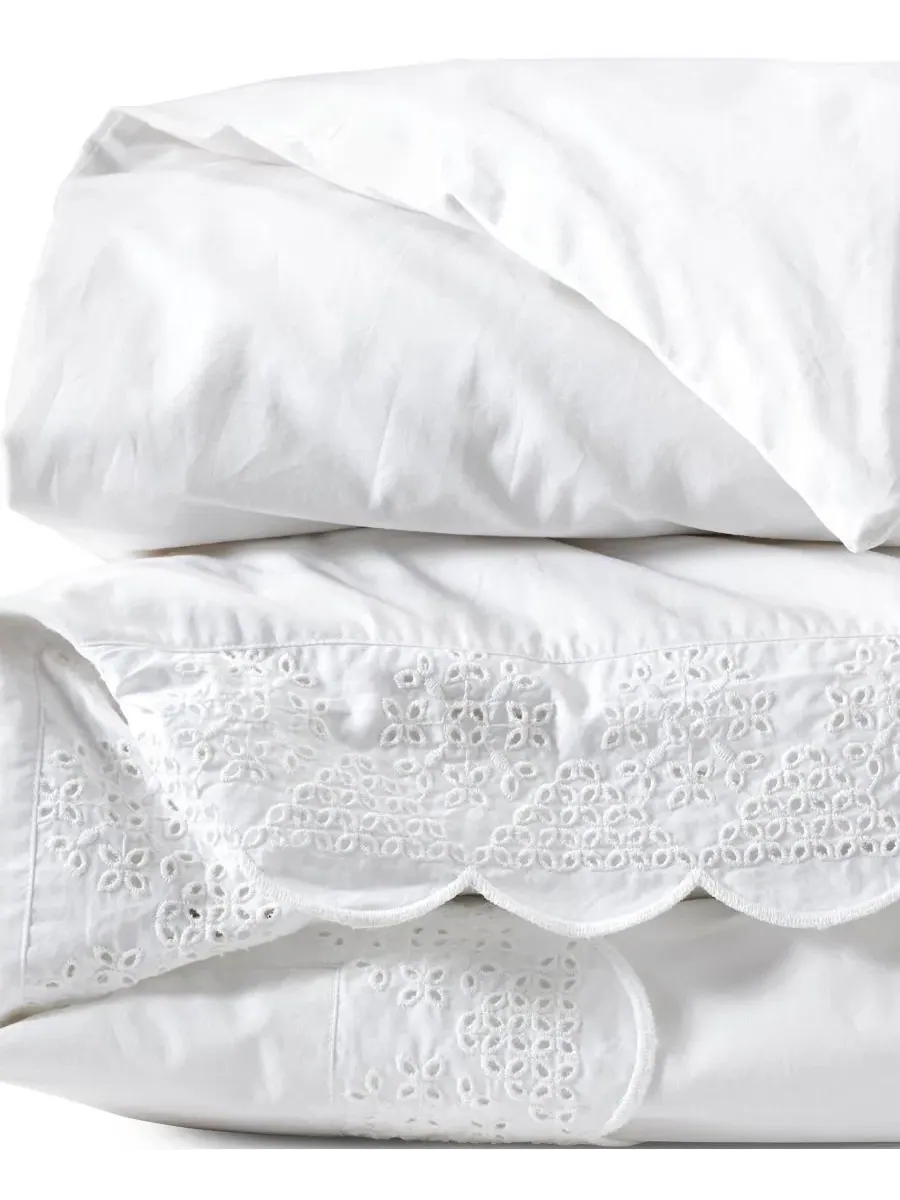 Пододеяльник с мережкой Eyelet Duvet Cover Lands' End