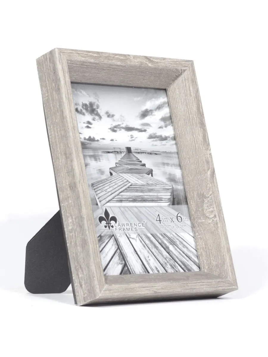 Фоторамка Брэдли Грей - 4" x 6" Lawrence Frames — изображение 2 из 3, серый