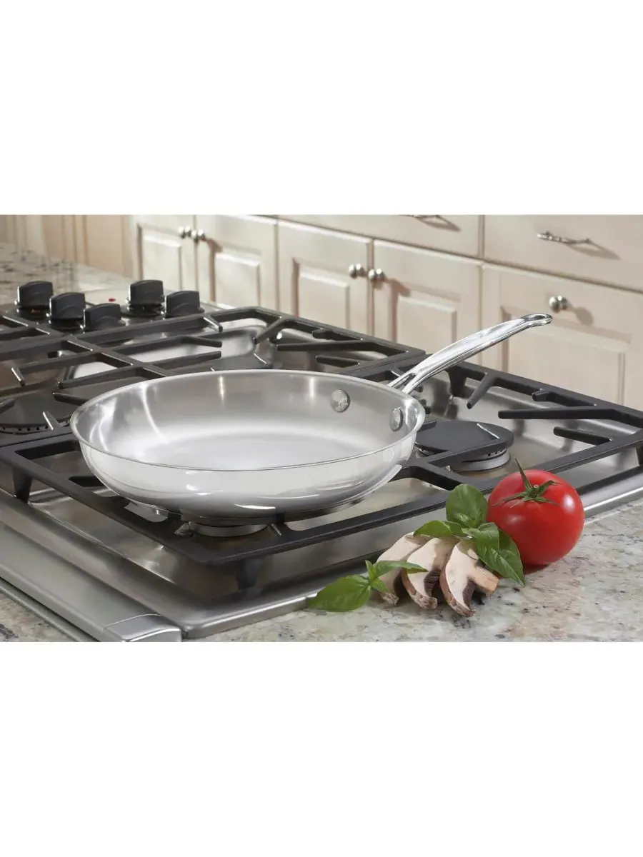Набор из 2 сковородок Chef's Classic из нержавеющей стали Cuisinart, нержавеющая сталь — изображение 2 из 4, серебристый