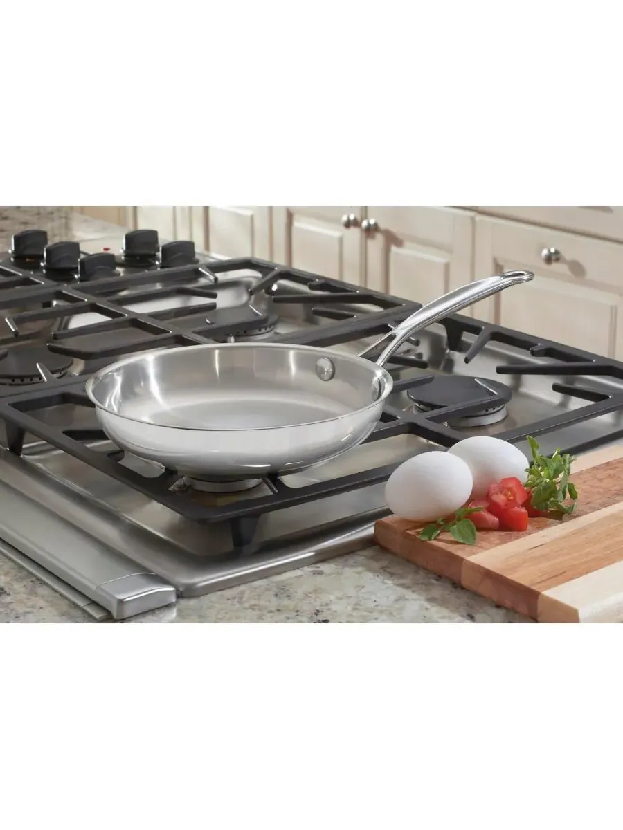 Набор из 2 сковородок Chef's Classic из нержавеющей стали Cuisinart, нержавеющая сталь — изображение 4 из 4, серебристый