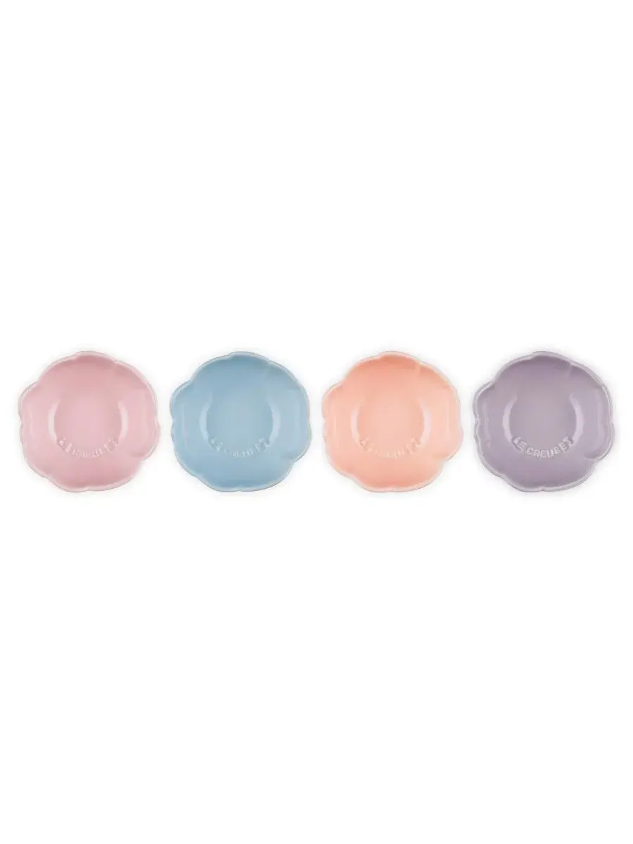 Набор пиал из каменной керамики Petal Stoneware 4-Pc. Bowl Set Le Creuset — изображение 4 из 4, мульти
