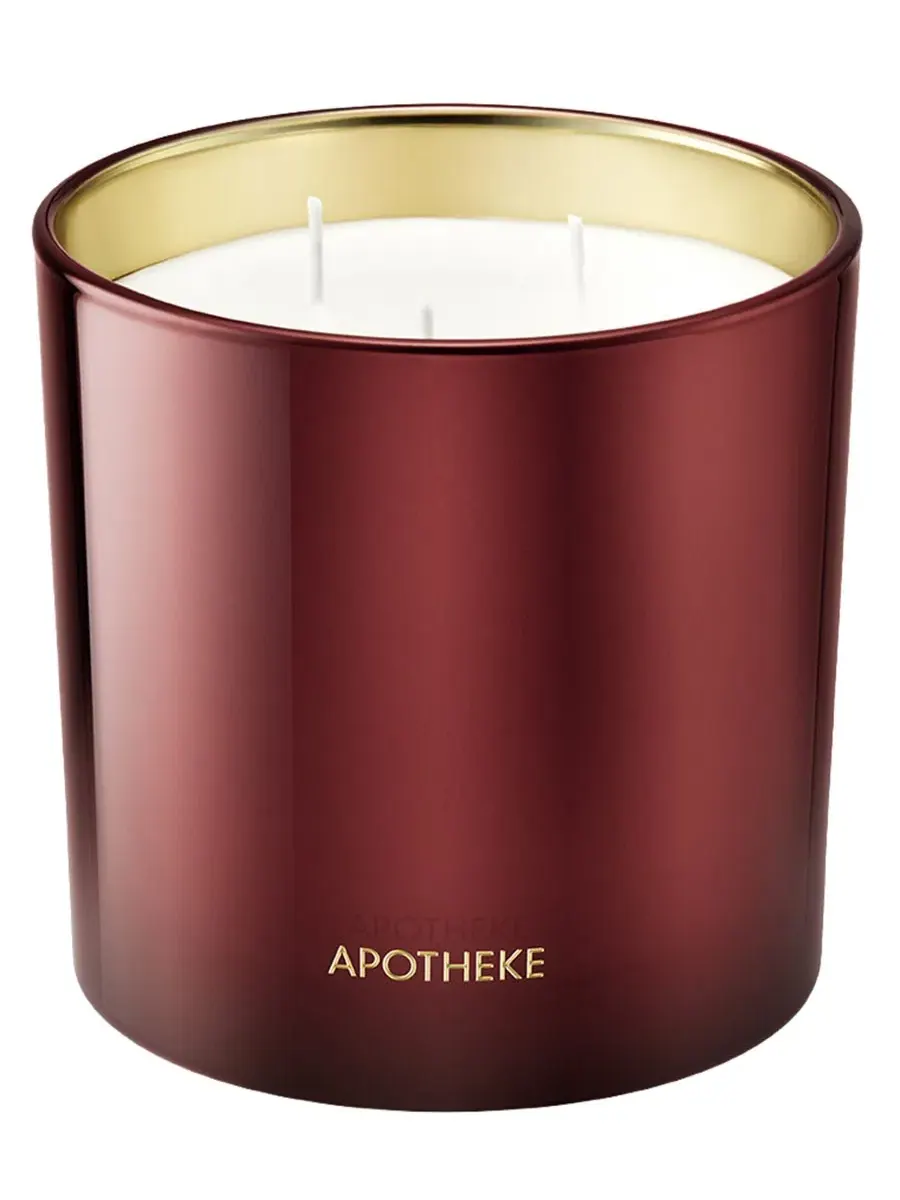 Ароматическая свеча Bitter Cherry, 3 фитиля, 0,77 л APOTHEKE — изображение 2 из 4, глубокий красный