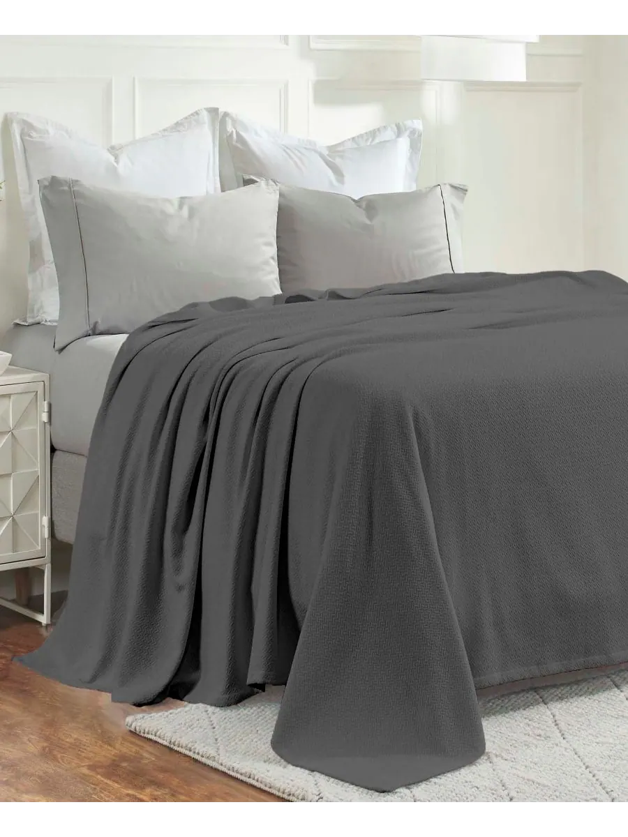 Легкое тканое одеяло Nobel Cotton Jacquard Dobby Weave Textured Chevron, размер Twin Superior — изображение 6 из 7