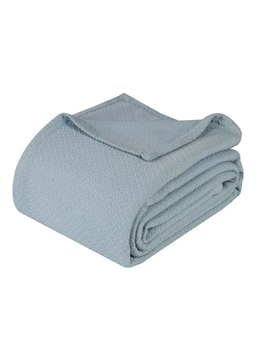 Легкое тканое одеяло Nobel Cotton Jacquard Dobby Weave Textured Chevron, размер Twin Superior — изображение 1 из 7