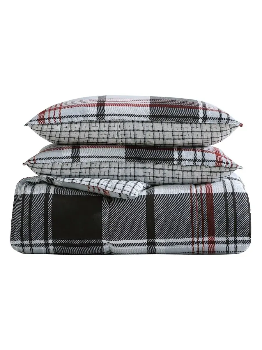 Двустороннее одеяло Normandy Plaid Micro Suede Down Alternative, 2 предмета, размер Twin Eddie Bauer — изображение 2 из 10