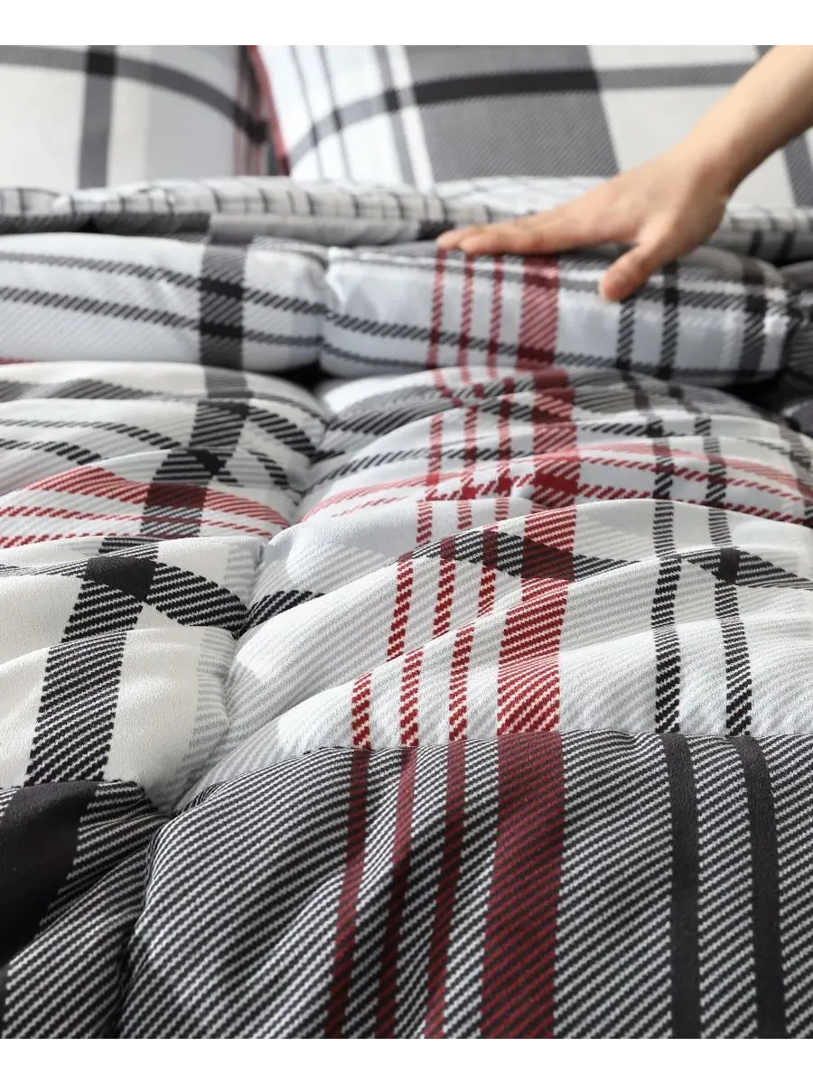 Двустороннее одеяло Normandy Plaid Micro Suede Down Alternative, 2 предмета, размер Twin Eddie Bauer — изображение 5 из 10