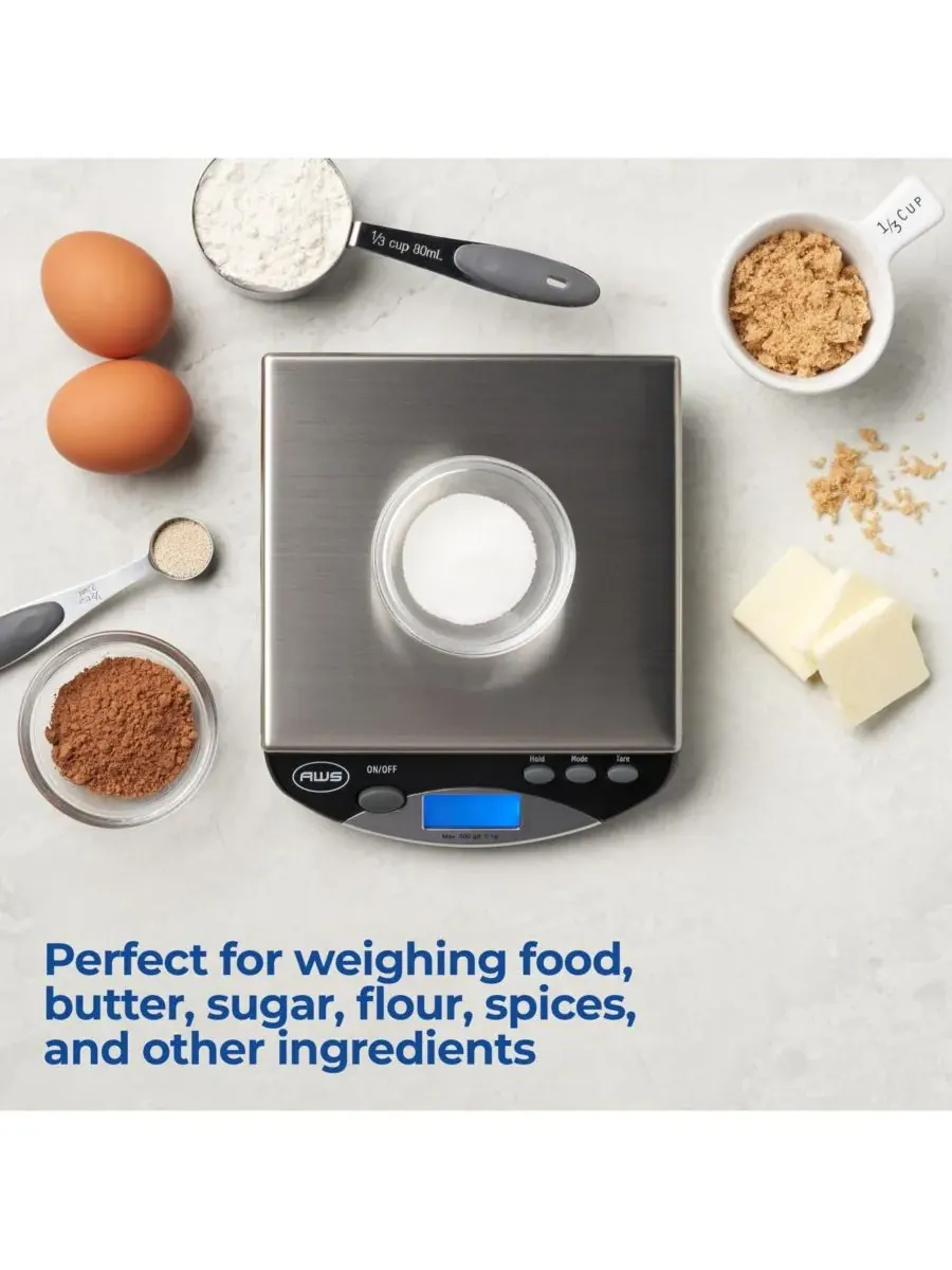 Компактные цифровые настольные весы AMW-500I, 500 г x 0,1 г American Weigh Scales — изображение 5 из 5, черный