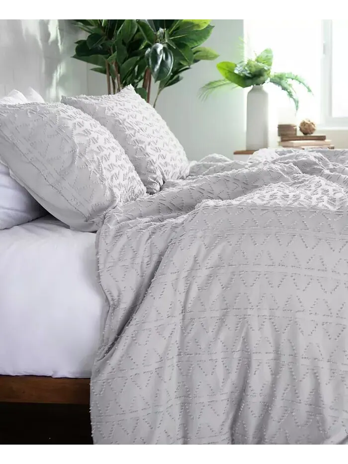 Наборы пододеяльников Дхара Southshore Fine Linens — изображение 3 из 4, светлый серый