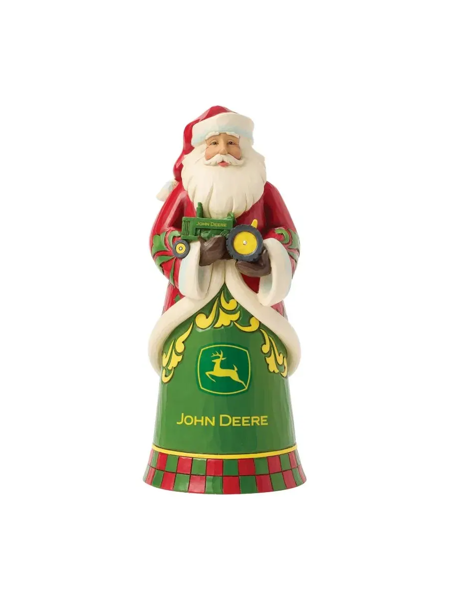 Фигурка Санта-Клауса с трактором John Deere Jim Shore — мульти