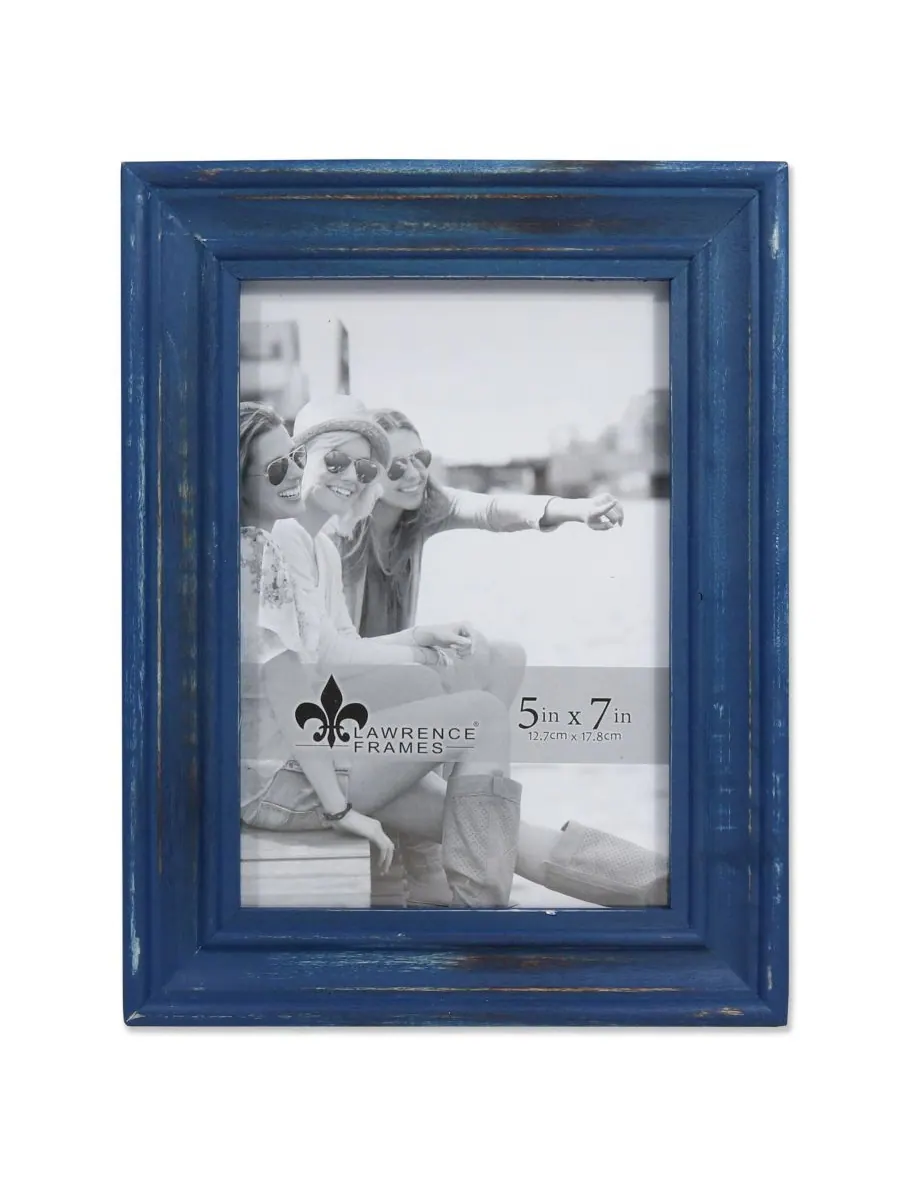 Lawrence Frames Рамка для картины Durham из состаренного темно-синего дерева - 5 x 7 дюймов