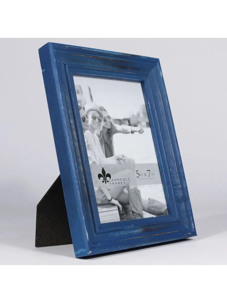 Lawrence Frames Рамка для картины Durham из состаренного темно-синего дерева - 5 x 7 дюймов — изображение 2 из 3, темно-синий
