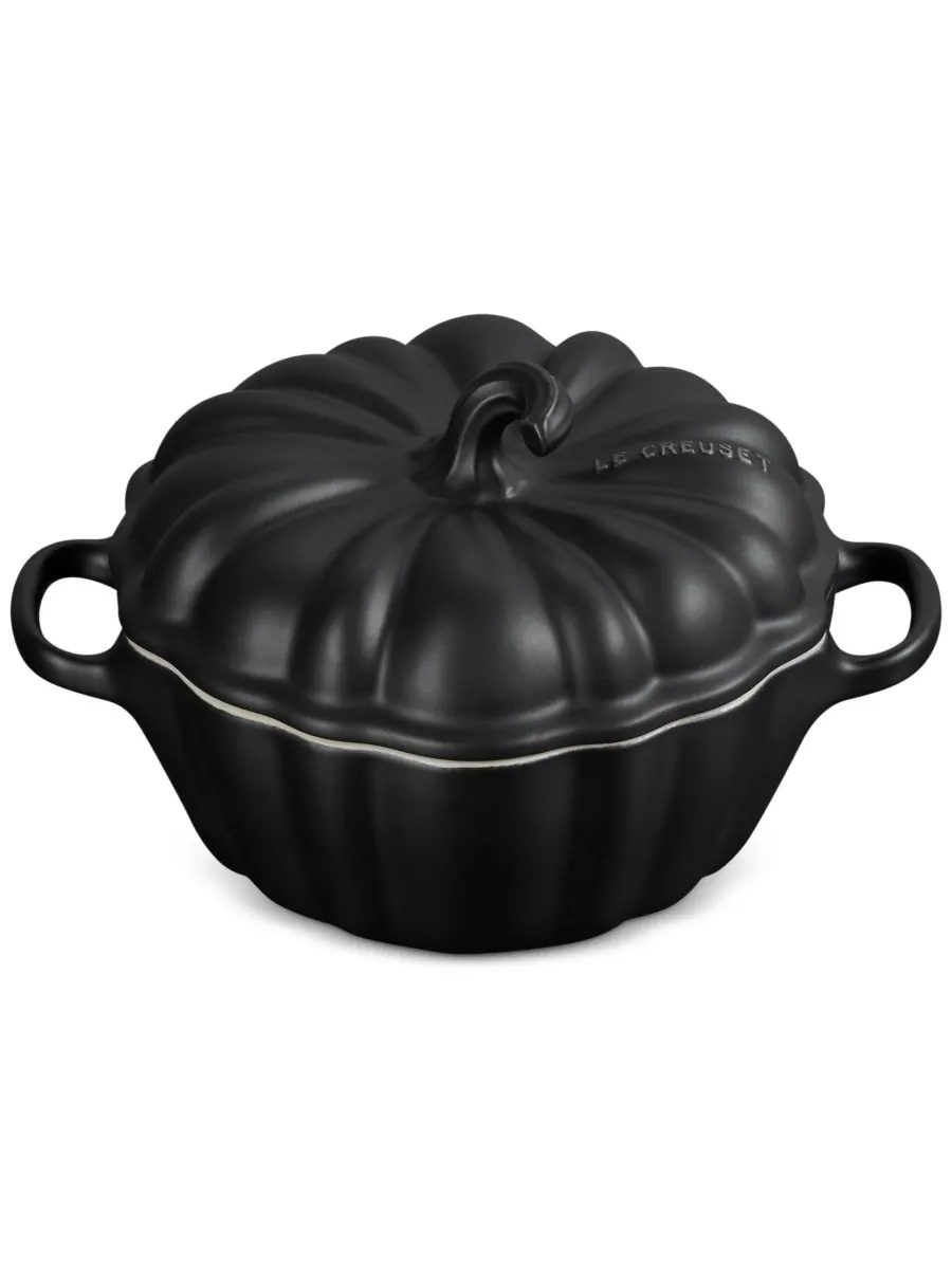 Фигурная мини-кокотница Le Creuset «Тыква», 10 см, 355 мл — изображение 2 из 5, черный