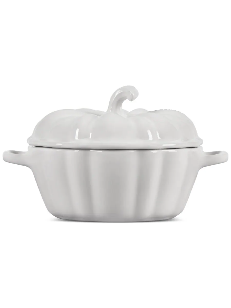 Фигурная мини-кокотница Le Creuset «Тыква», 10 см, 355 мл — изображение 2 из 4, белый