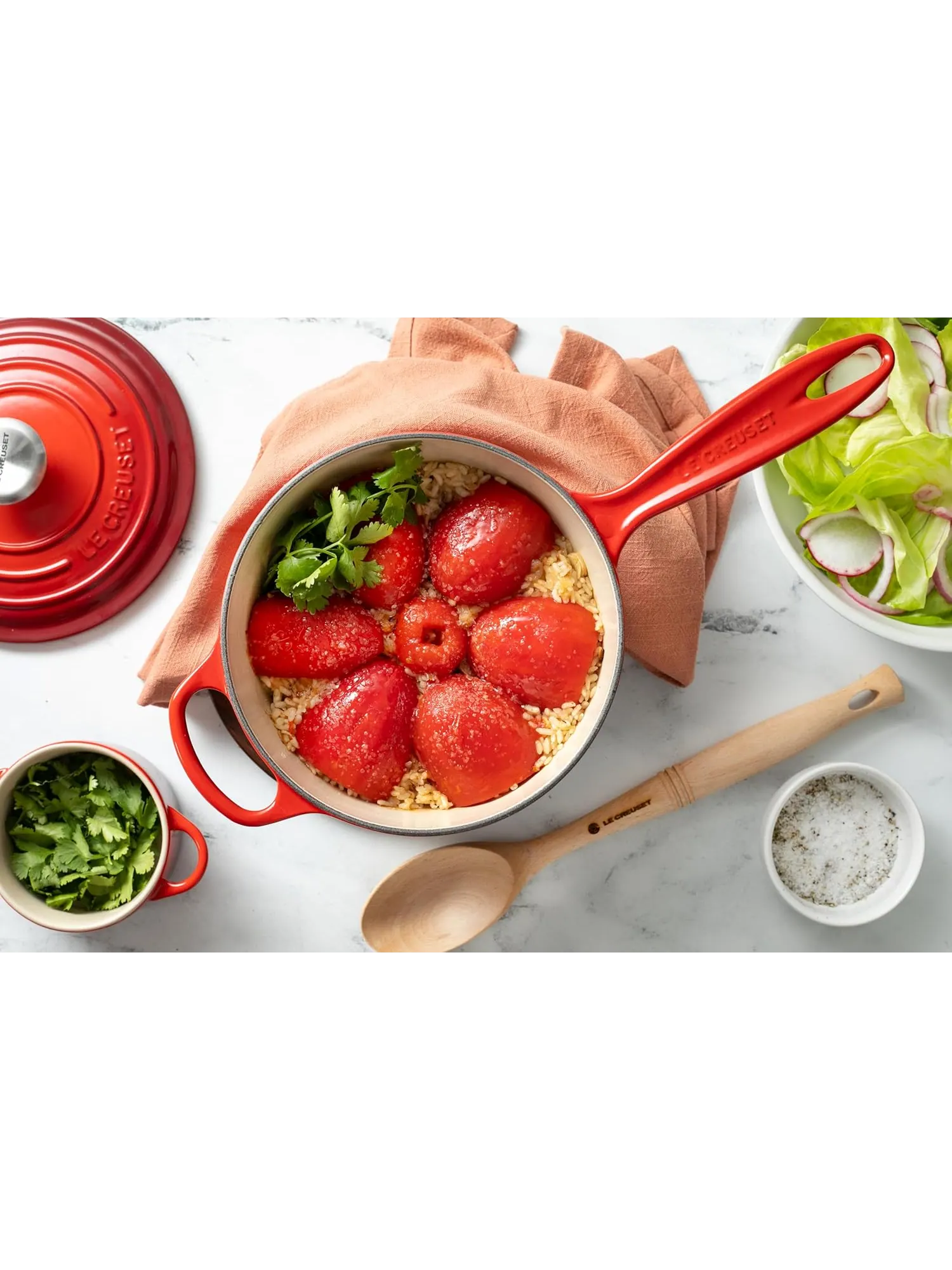 Ковш чугунный Le Creuset Signature, 1,5 л, 16 см — изображение 5 из 8, вишневый