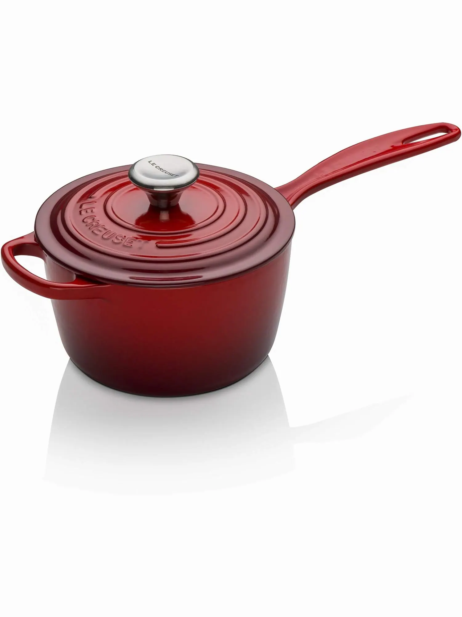 Ковш чугунный Le Creuset Signature, 1,5 л, 16 см — изображение 7 из 8, вишневый