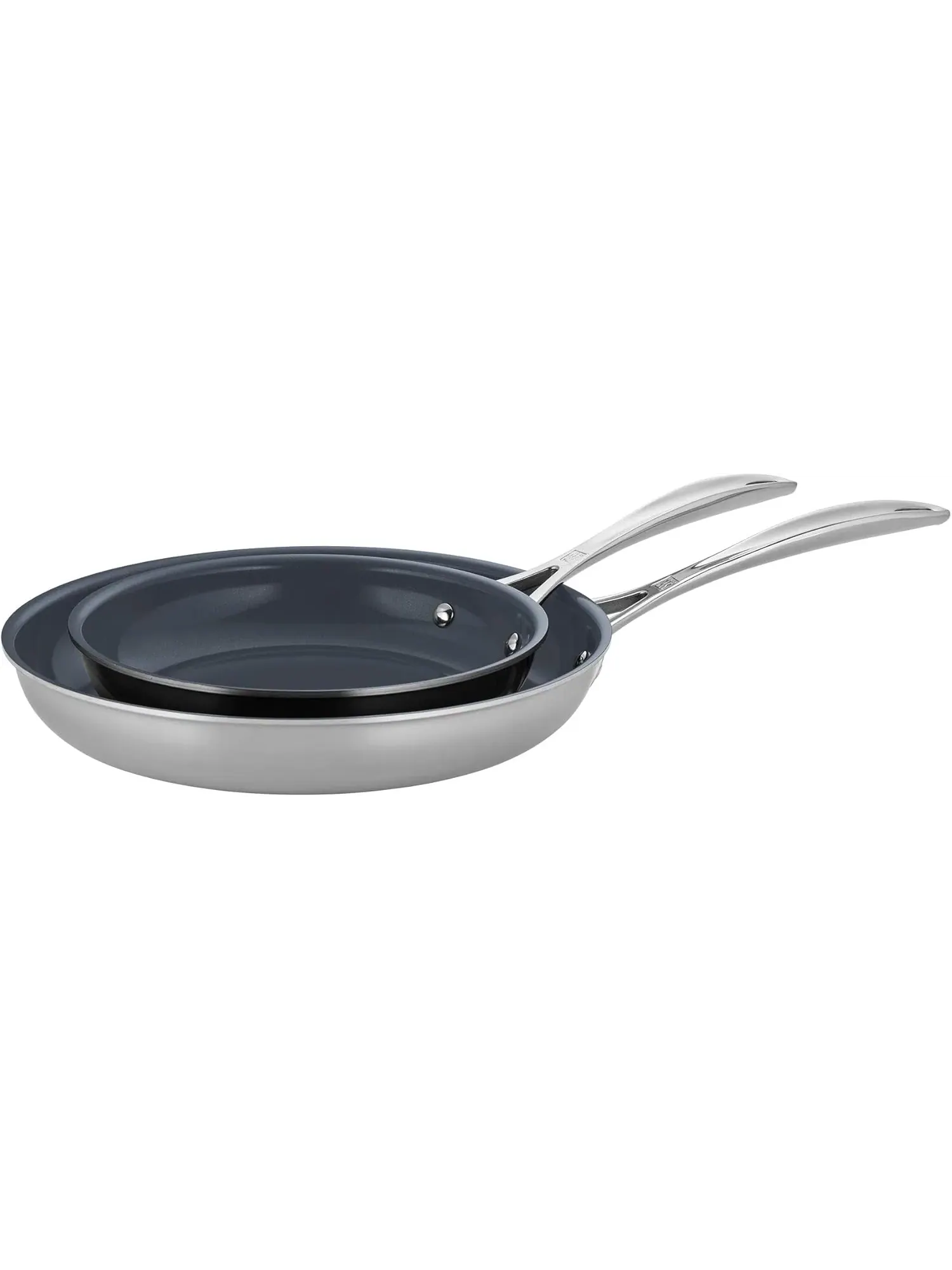 Набор сковород ZWILLING Clad CFX Ceramic, 2 предмета, 20/25 см — изображение 5 из 5, серебристый