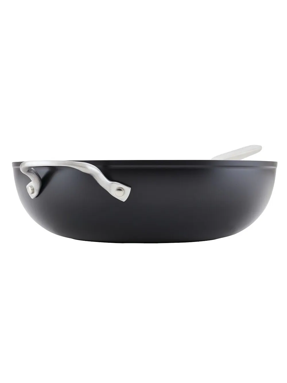 Сковорода-вок KitchenAid Hard-Anodized Aluminium Induction Nonstick Wok, 31 см — изображение 6 из 7, черный