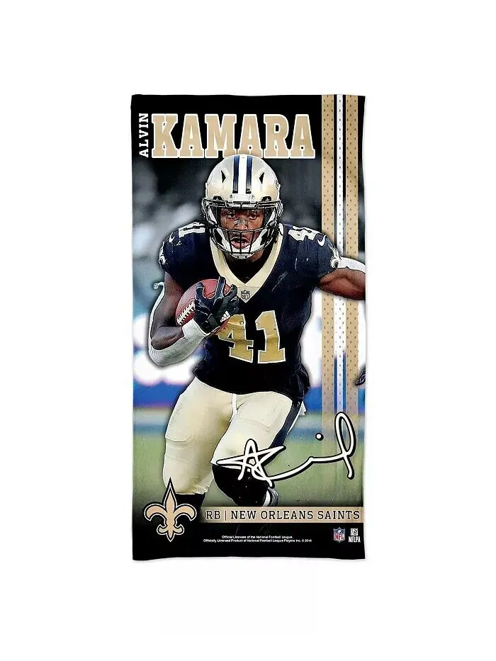 Пляжное полотенце Wincraft Spectra Player Alvin Kamara New Orleans Saints с принтом