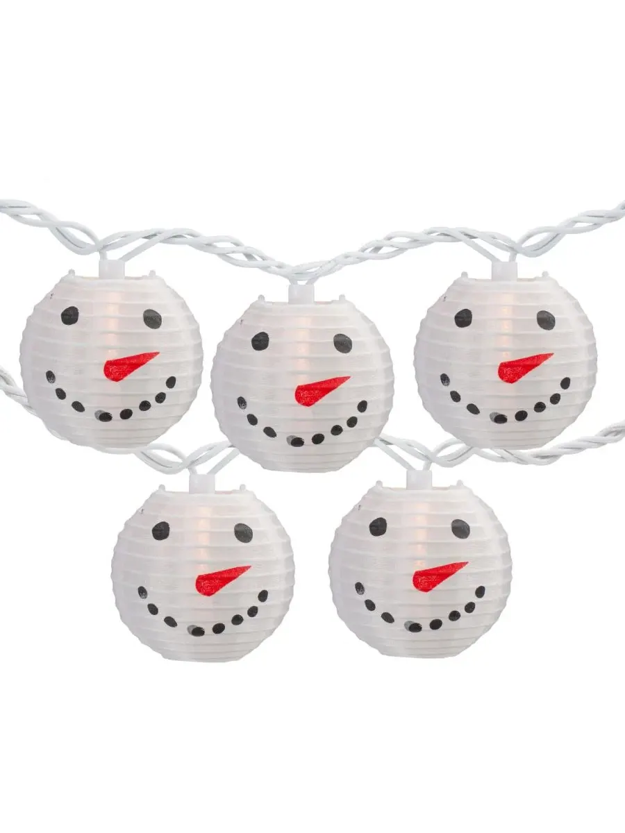 Гирлянда из бумажных фонариков со снеговиками Snowman Northlight
