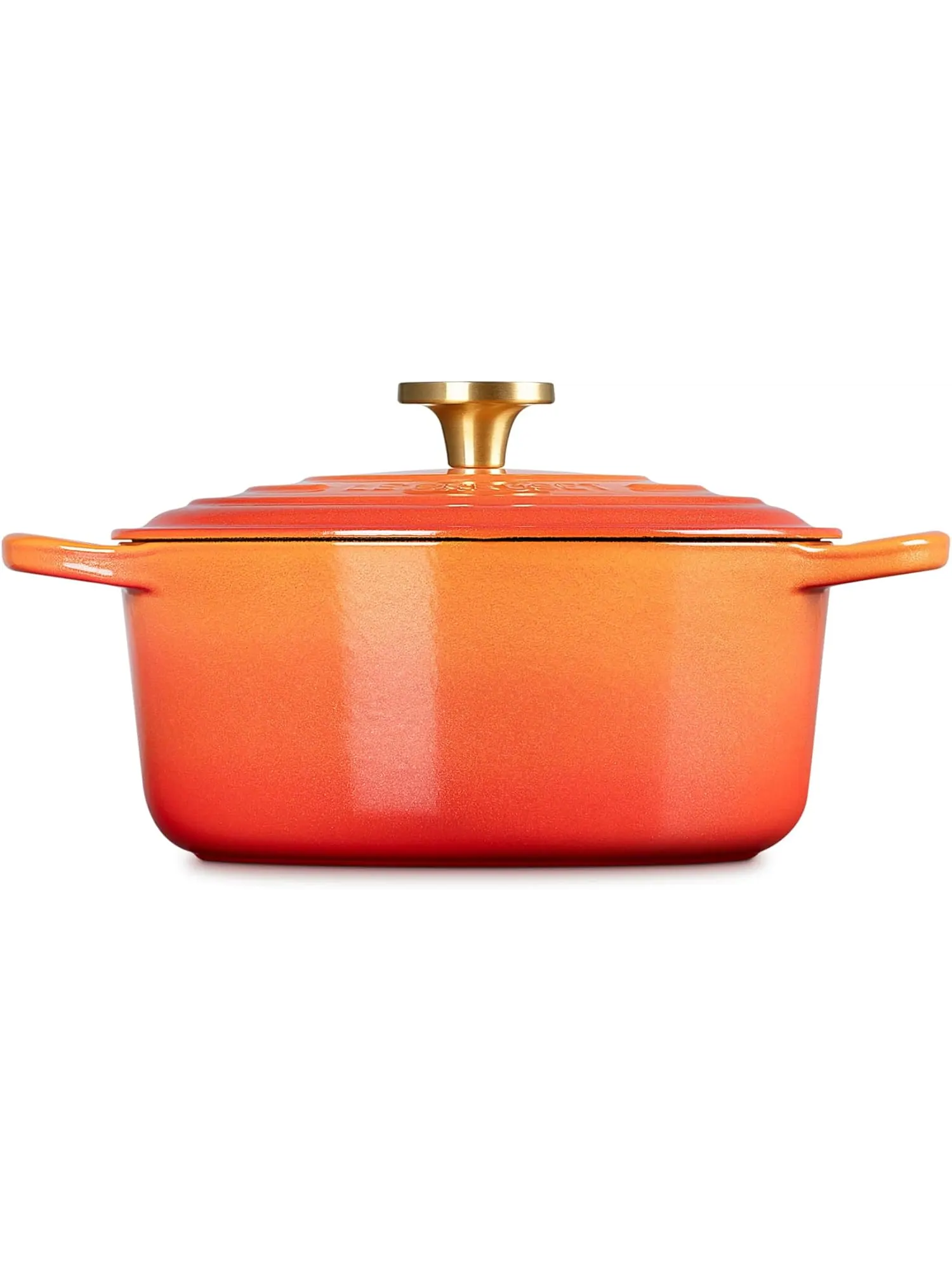 Кастрюля круглая Le Creuset Signature, 4,2 л, 24 см — изображение 5 из 9, оранжевый/золотой