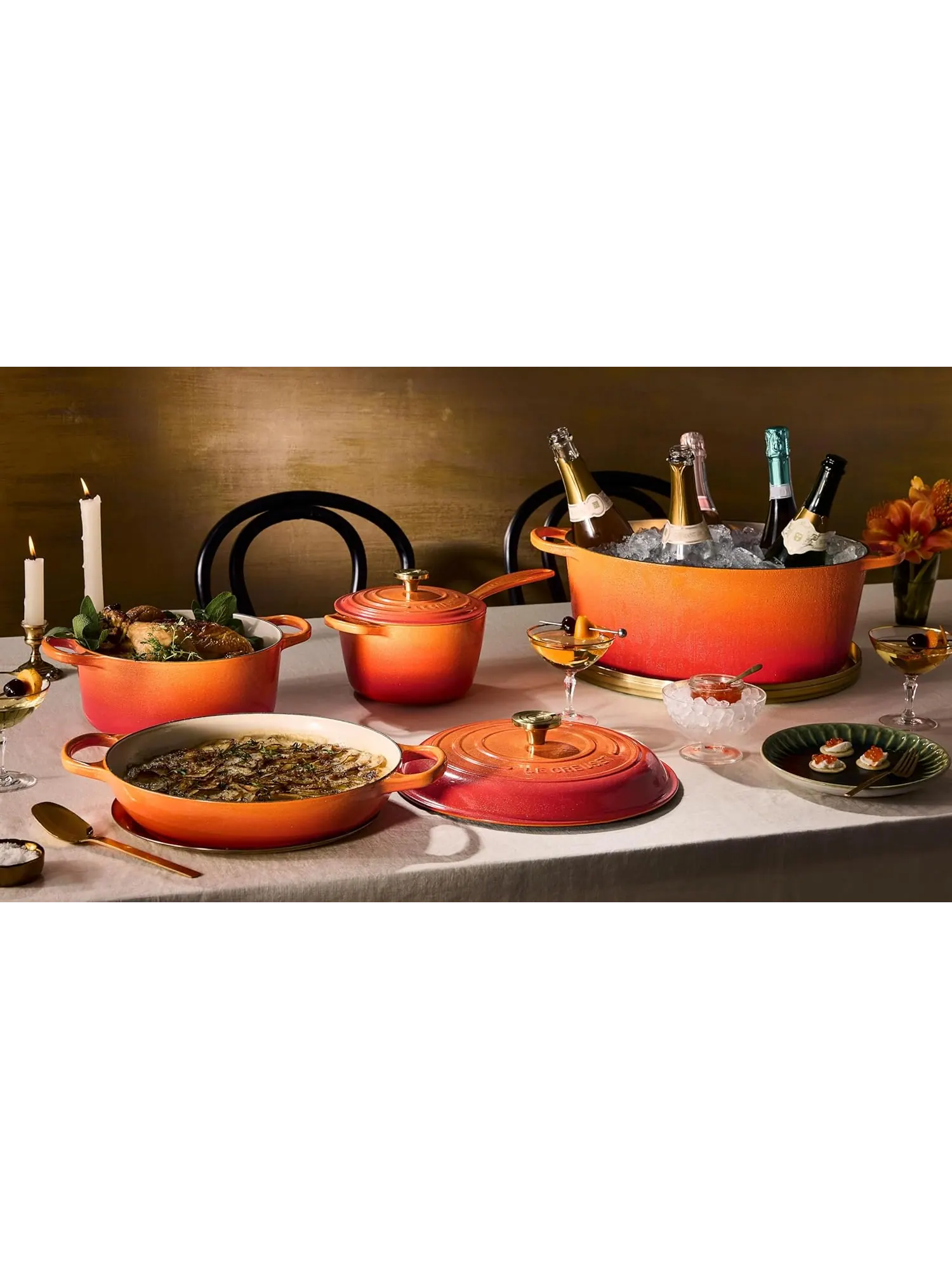 Кастрюля круглая Le Creuset Signature, 4,2 л, 24 см — изображение 9 из 9, оранжевый/золотой
