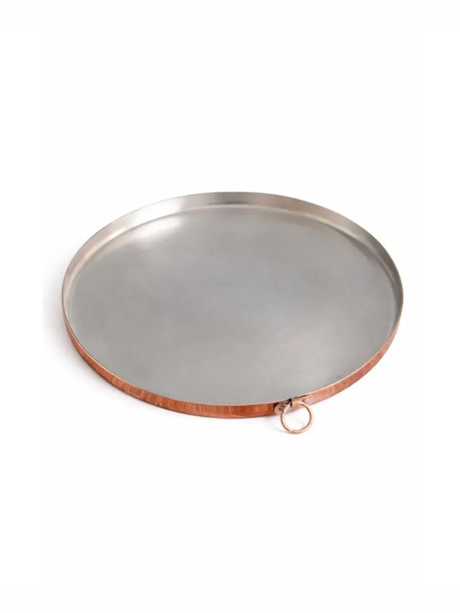Круглый противень из меди с оловянным покрытием, Vintage Inspired Round Baking Tray Coppermill