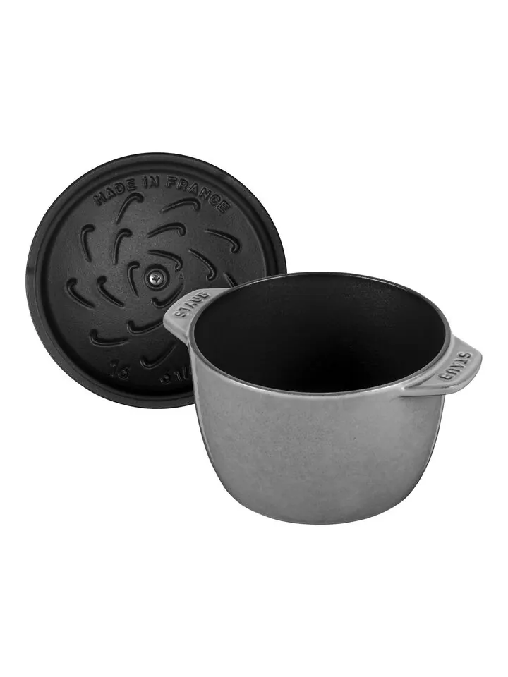 Чугунная рисоварка Staub Petite French Oven, 1,74 л, 16 см — изображение 2 из 4, серый