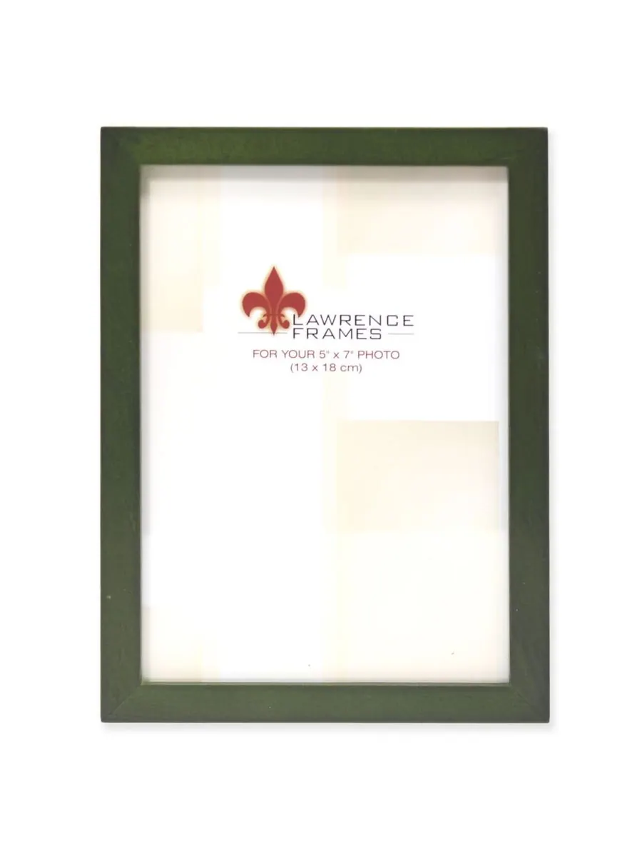 Lawrence Frames Деревянная фоторамка зеленого цвета - Коллекция "Галерея" - 5" x 7"