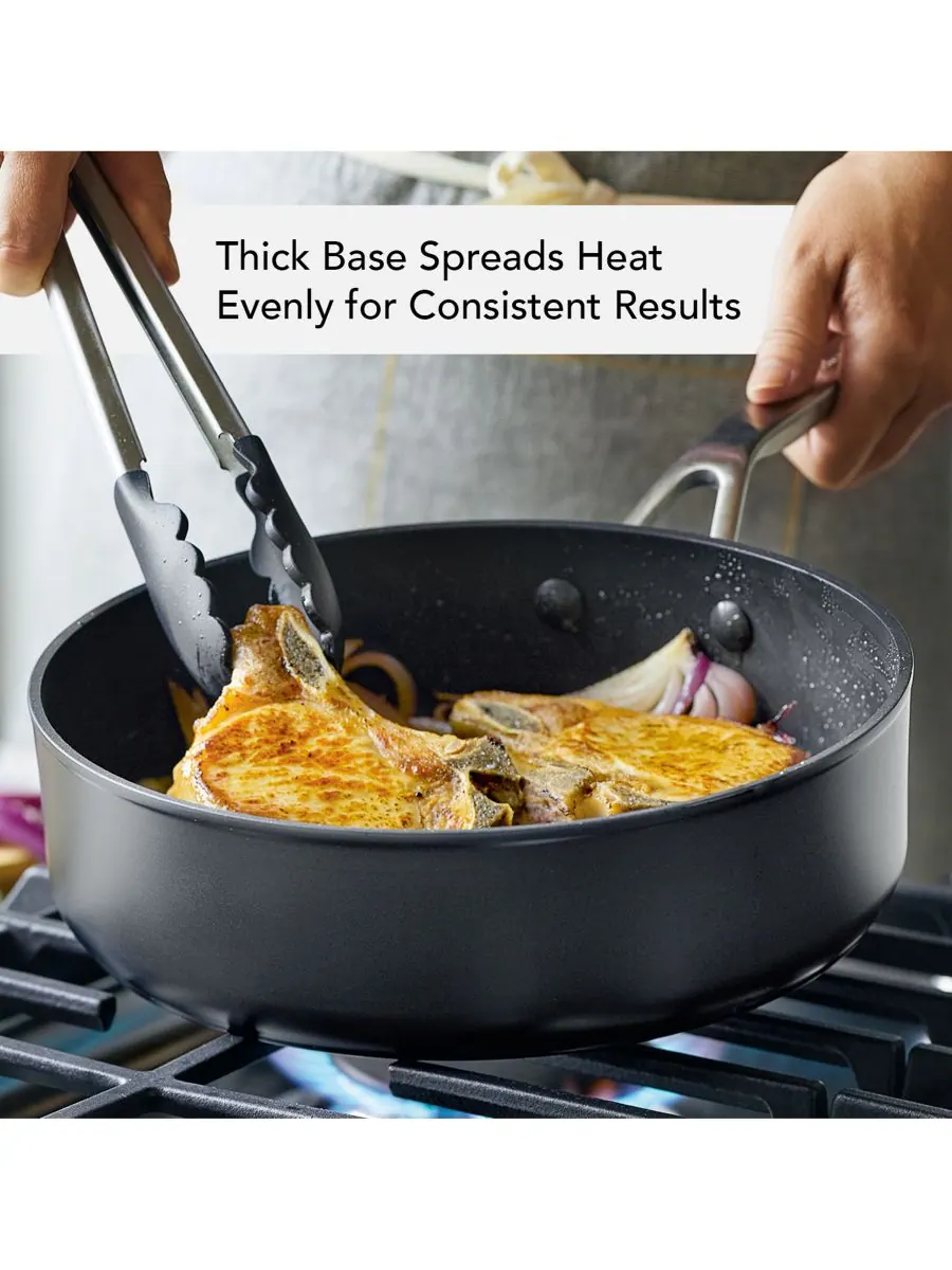 Набор посуды KitchenAid Hard-Anodized Aluminum Nonstick, 11 предметов — изображение 4 из 9, черный