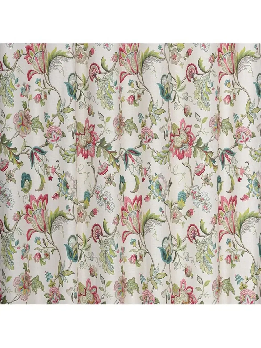 Шторка для ванной с цветочным принтом Brissac Classic Floral Design Buttonholes Ellis Curtain — изображение 4 из 4, красный