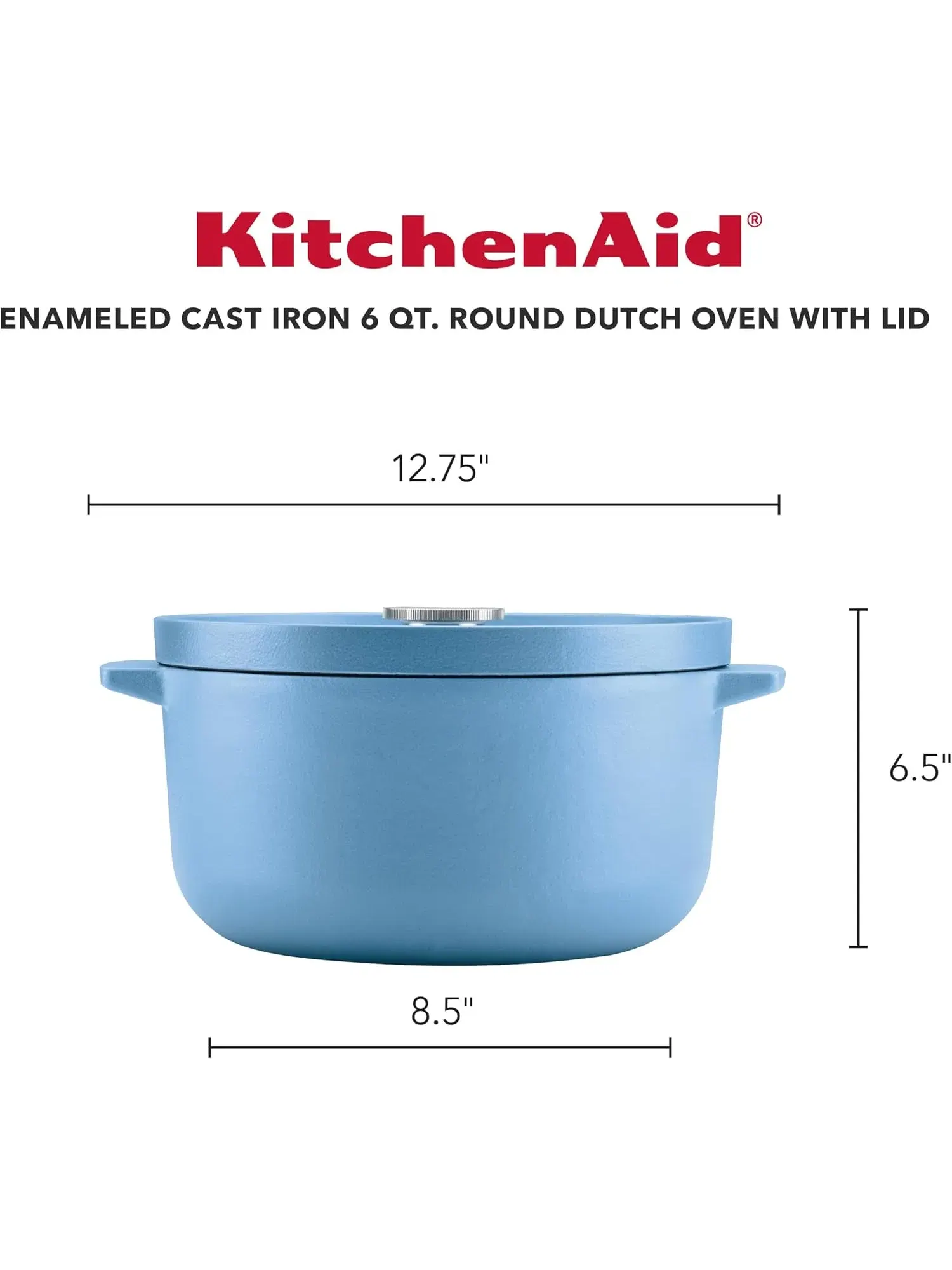 Кастрюля-жаровня KitchenAid Enameled Cast Iron Dutch Oven, 5,7 литра — изображение 2 из 14, мульти