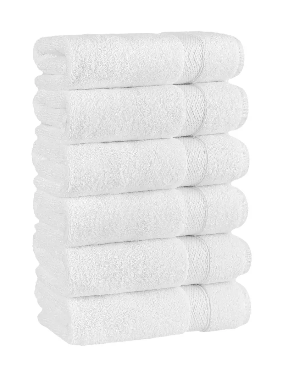 Набор из 6 полотенец для рук Anovia Turkish Cotton Linum Home — изображение 3 из 7, белый