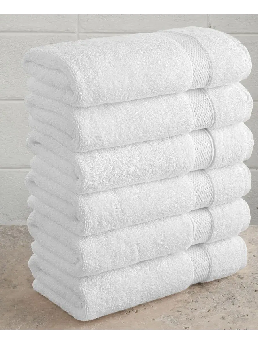 Набор из 6 полотенец для рук Anovia Turkish Cotton Linum Home — изображение 6 из 7, белый