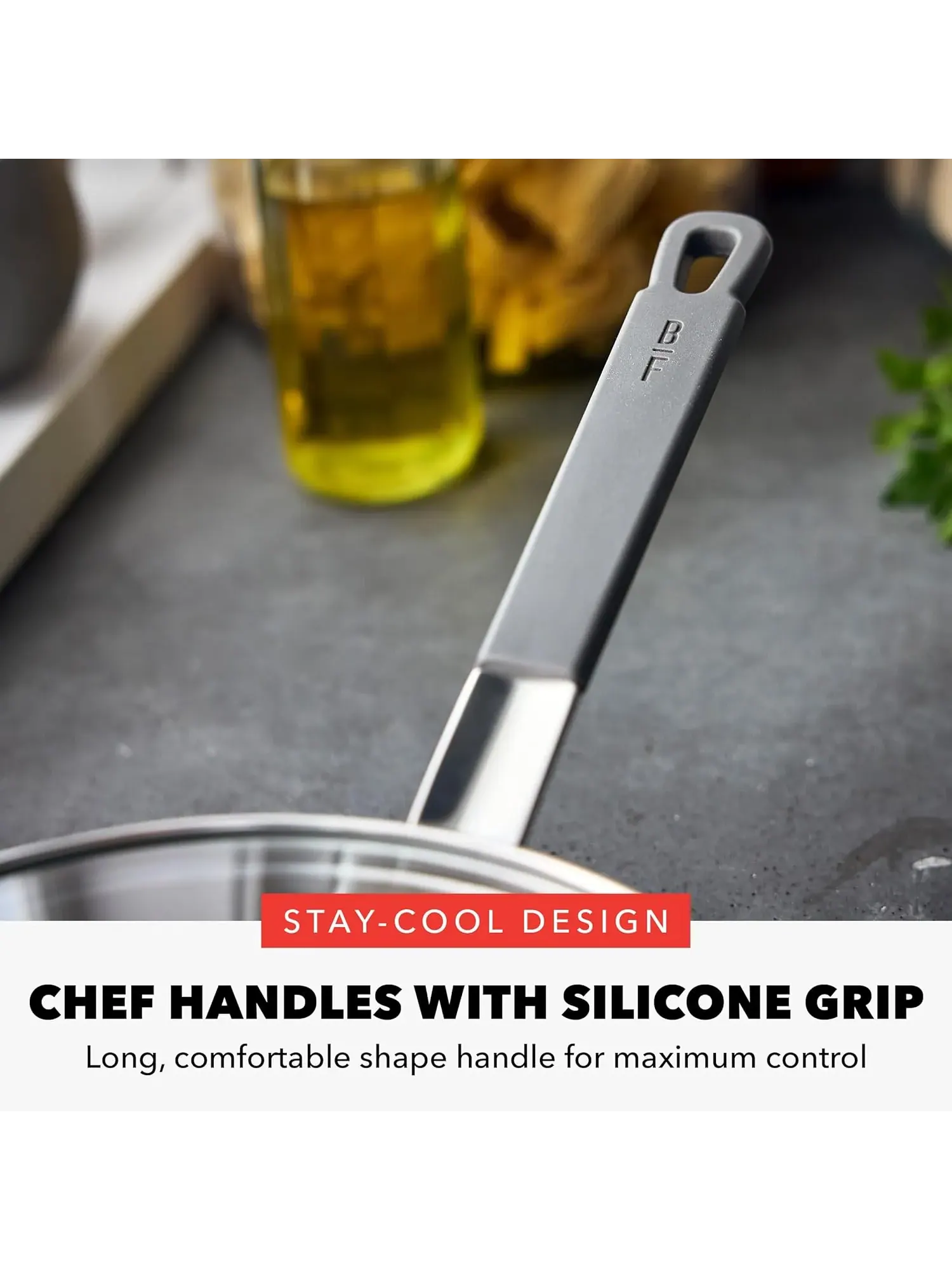 Шеф-сотейник с крышкой GreenPan x Bobby Flay Stainless Steel, 24 см, 3.55 л — изображение 6 из 10, серебристый